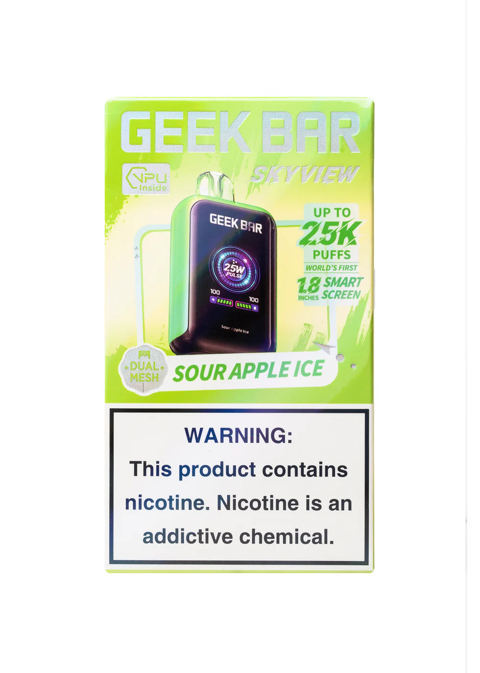 GEEK BAR 25 SOUR APPLE ICE