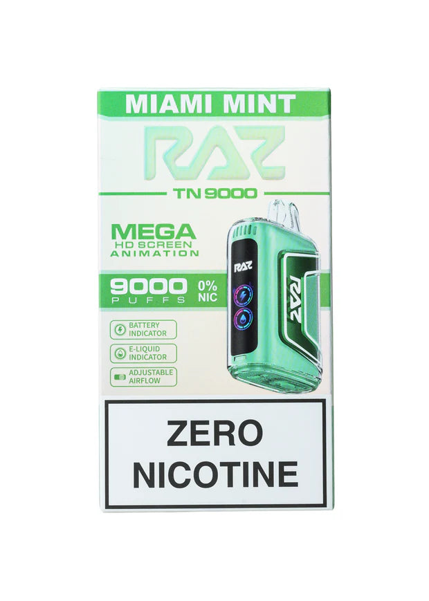 RAZ 9000 MIAMI MINT ZERO NIC