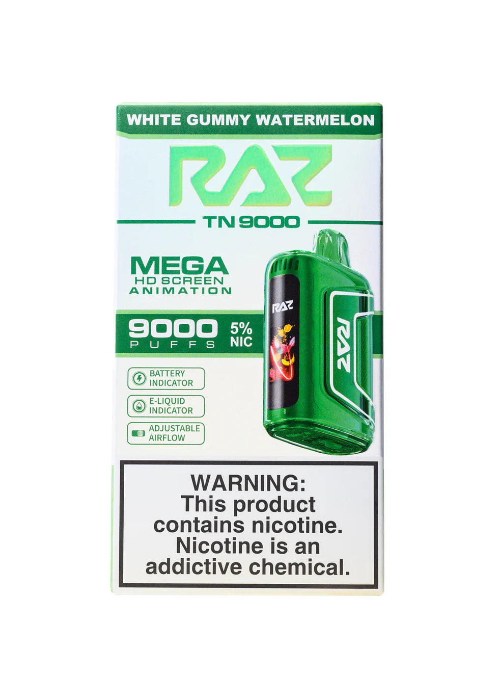 RAZ 9000 WHITE GUMMY WATERMELON