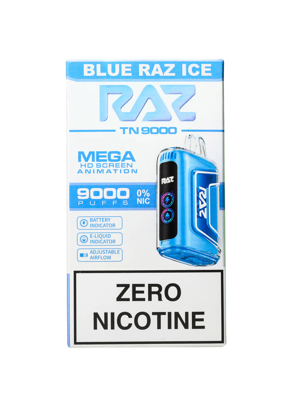 RAZ 9000 BLUE RAZ ICE ZERO NIC