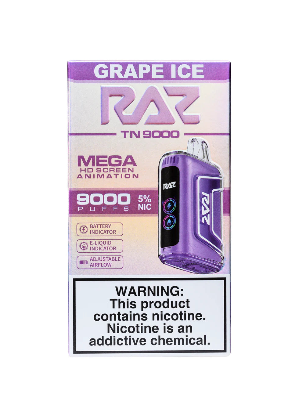 RAZ 9000 grape ice