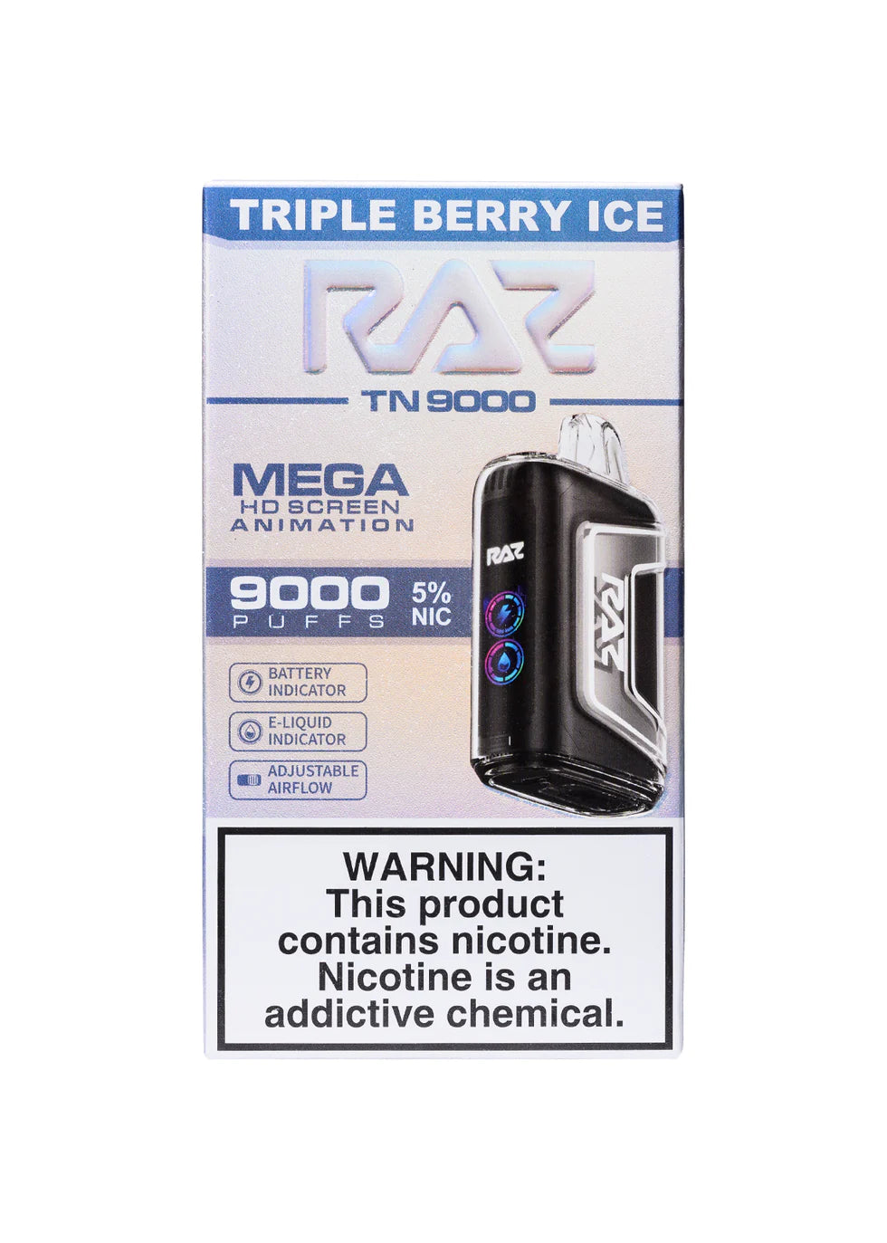 RAZ 9000 triple berry ice