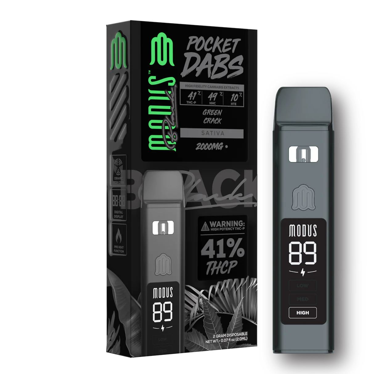 MODUS DABS DISPOSABLE 2 MG GREEN CRACK